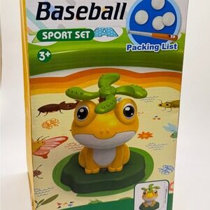 Baseball Water Sprinkler Sports Set Toy for Kids, 2 in 1 Frog Sprinkler